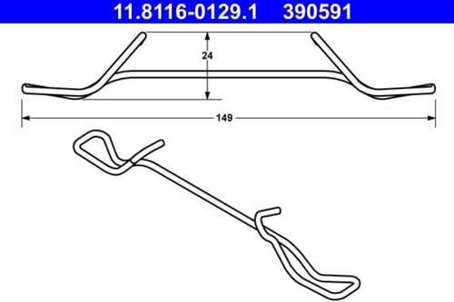 Brake caliper spring - brake, fits