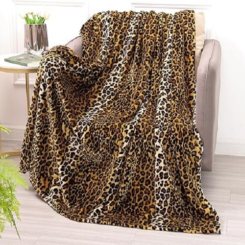 Leopard cheetah print fleece - print,