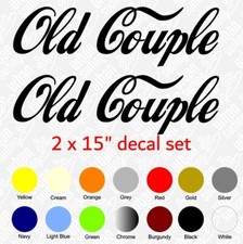 'Old Couple' Stickers Van Life Campervan Window Car Surf SUP Van Decals 2 x 15"