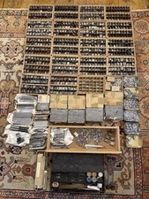 HUGE JOBLOT 5000+ Vintage Font Metal Letterpress Letters + Acces Mid Century