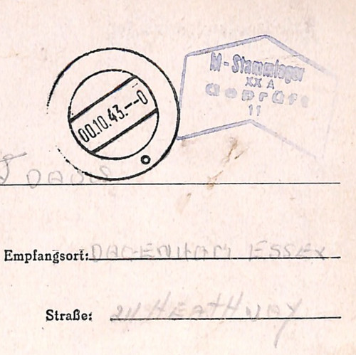 Germany ww2 pow - pow, mail