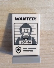 LEGO WANTED Police Mugshot Poster Man, 604-16, 2x3, Cops, Arrested