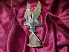 Hand Carved Horn Golden Eagle Vintage Statue Antler Base
