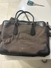 PRADA Jacquard Logo Briefcase