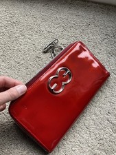 Escada Red Patent Clutch Bag
