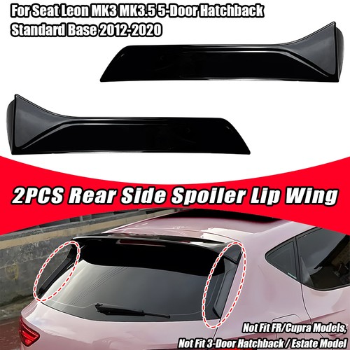 Black rear side spoiler wing - rear,