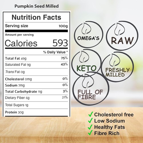 Pumpkin seeds milled - milled, |
