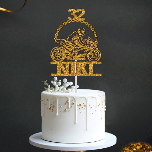 Personalised motorbike cake - motorbike,