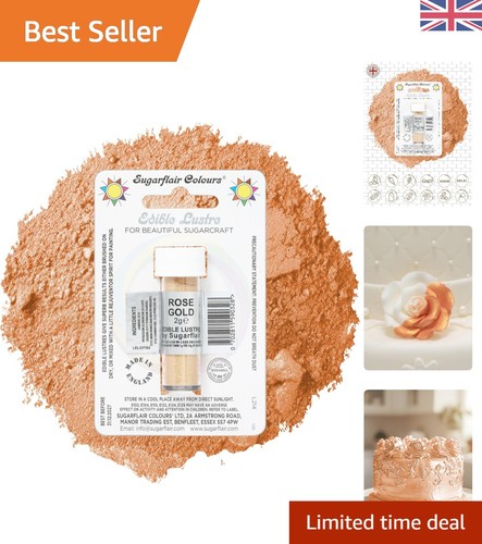 Sugarflair rose gold edible - rose,