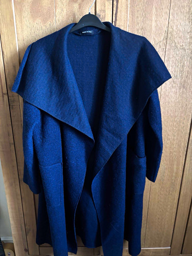 Women blue open front - blue,