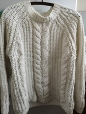 Joules Seaford Chenille Chunky Cable Knit Jumper.  Cream.  Size 8.