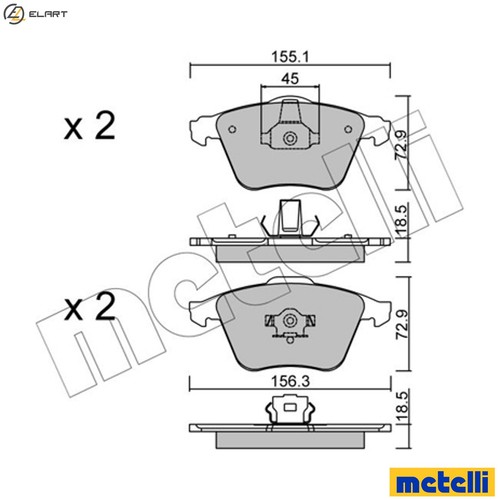Brake pad set disc - pad,