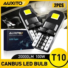 2 x White LED T10 194 W5W 168