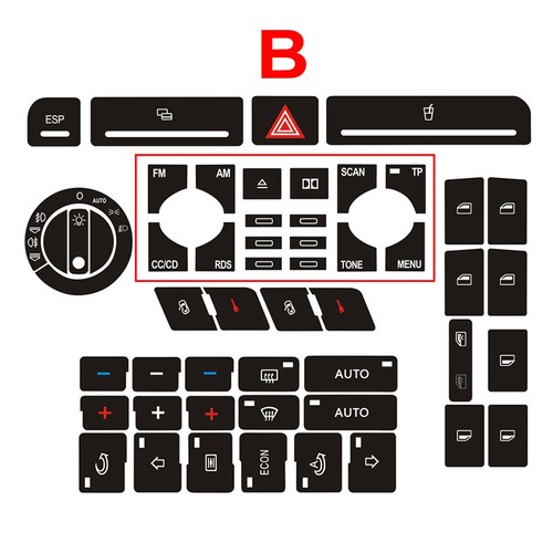 Car button interior diy - interior, labels