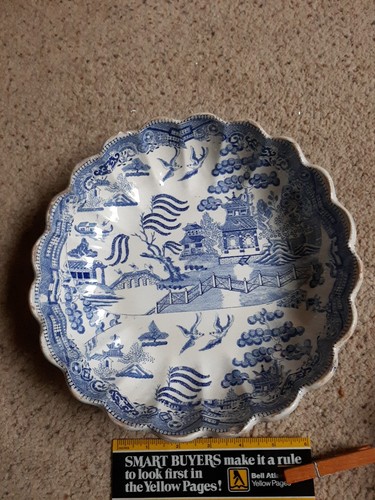 Blue willow antique - blue, dessert