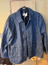 Indigo Denim Look Quilted Jacket Tu Size 20