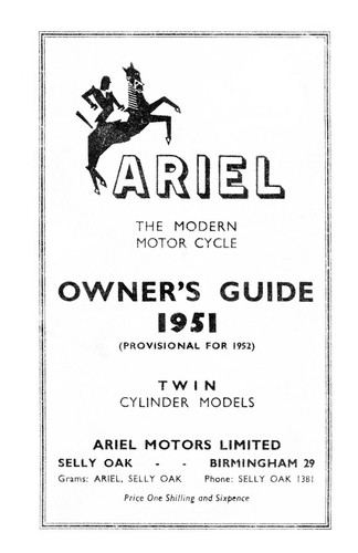 1951 1952 ariel twin kg - 1951-1952,