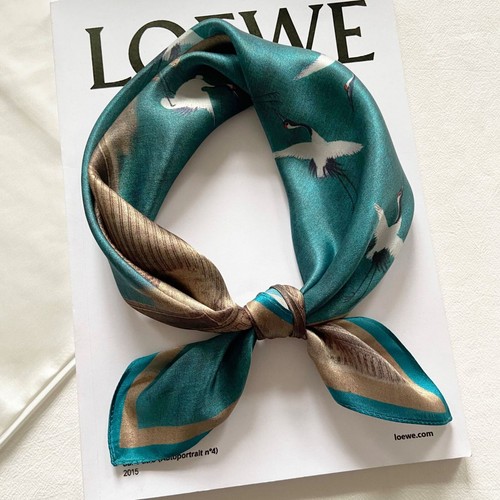 100 silk small scarf square - 100%,