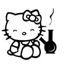 HELLO KITTY Bong 420 weed die
