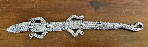 Vintage marcasite crocodile - vintage,