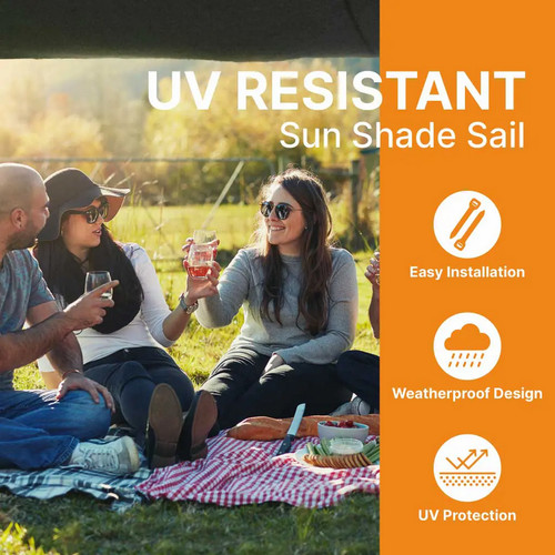 Shade sail with poles - sail, –