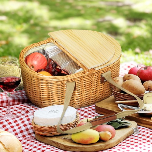 Outsunny wicker picnic basket - outsunny,
