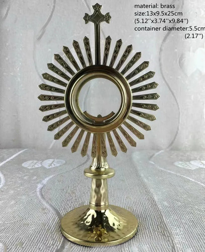 Catholic brass monstrance - brass,