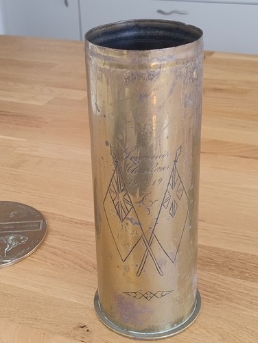 Trench art german - art, 7.7cm
