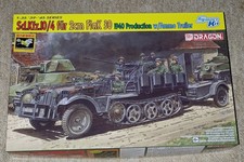 WW2 German Sd.Kfz.10/4 für 2cm FlaK 30 with Ammo Trailer , 1:35 DRAGON (6711)