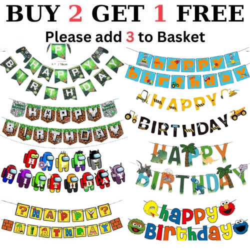 Happy birthday bunting - birthday, banner