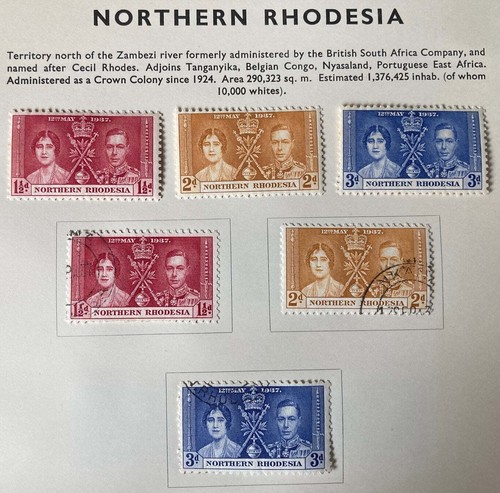 Northern rhodesia 1937 kgvi - northern,