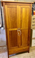 Shaker-style Vermont Cherry Wood excellent quality 2 door 1 drawer wardrobe.