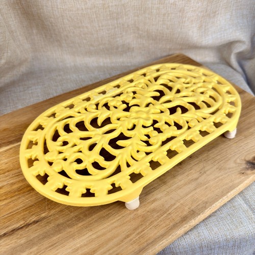 Vintage yellow cast iron