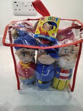 Vintage NODDY Toy land skittle bowling soft toy set