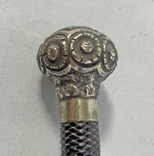 STUNNING ANTIQUE RIDING WHIP / CROP with ORNATE TOP  fox hunting whip / crop h