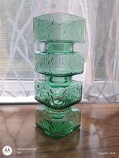 Helena Tynell Vase Riihimaki Green "Pala" 1960s MCM Vintage