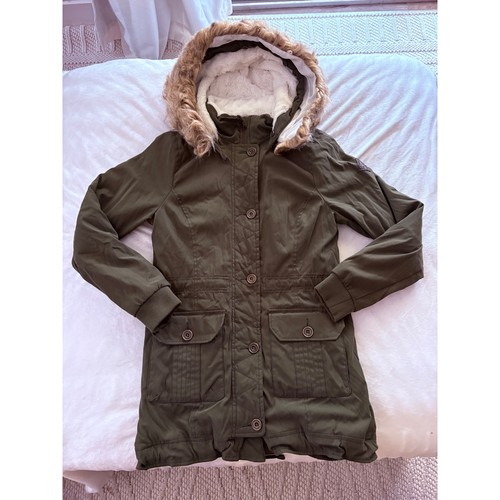 Hollister olive green sherpa - hollister,