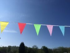 SALE BARGAIN Cheerful multi-coloured 20 flag fabric bunting with Free Post