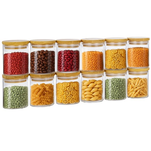 Set glass jars with lids - set,