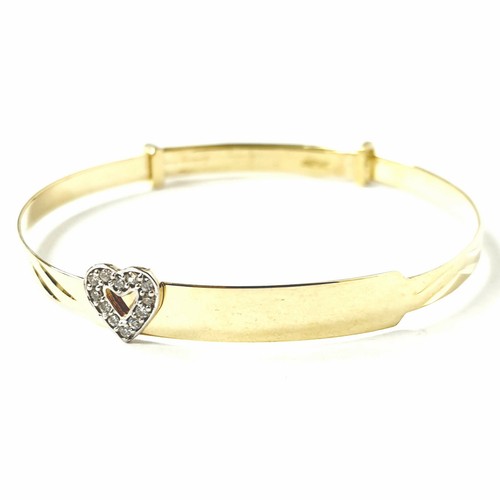 9ct gold baby bangle - bangle, identity