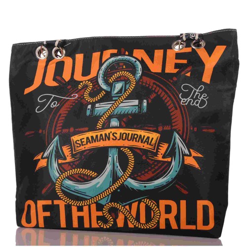 Beach bag nautical anchor - beach,