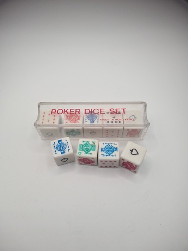 Vintage poker dice made in - dice, 9