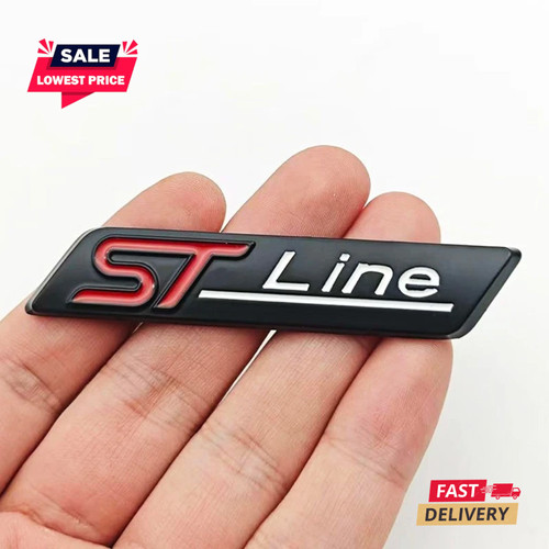 Line metal car badge - st,