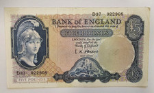 Bank Of England  £5 NOTES  LK