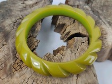Vintage Carved Bakelite Bangle