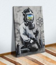 BANKSY GAS MASK BOY CANVAS