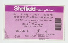 Micky Flanagan Back in the Game Sheffield 2013 - Used Show Ticket