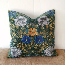 Marks & Spencer Floral Velvet William Morris Style Cushion Cover 45cm X 45cm
