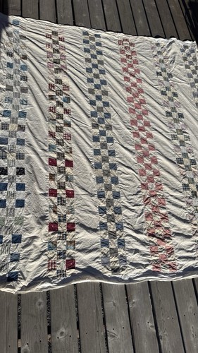Antique hand stitched quilt - hand,