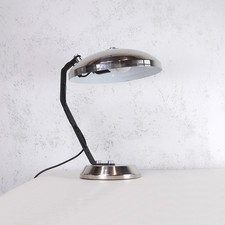 Vintage Mid Century Chrome Table Lamp 60s Fase Bauhaus Era #103021